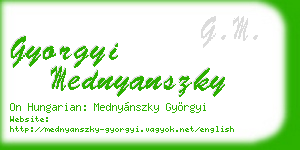 gyorgyi mednyanszky business card